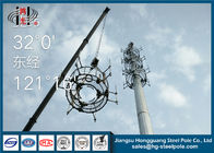 30m Tinggi Menara Telekomunikasi Koneksi Flange Untuk Penyiaran Dengan Platform