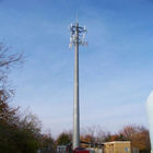 Hot Roll Steel Q235 Menara Telekomunikasi Anti - Korosi Dengan Empat Platformss