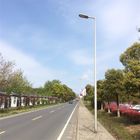 Q345 Steel Light Pole Single Lengan 8M Lamp Post For Garden With Colorful Painting