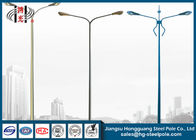 Lengan Ganda Aluminium Street Light Poligonal Untuk Pencahayaan Jalan
