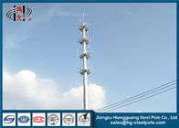 Menara H25m Baja Industri Menara Telekomunikasi Tapered Hot Dip Galvanis