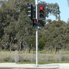 Tiang Lampu Lalu Lintas Otomatis Hijau Panel Merah Hijau Q345 Untuk penyeberangan pejalan kaki