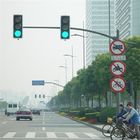 Bubuk Berlapis Double Arms Traffic Sign Poles, Traffic Sign Posts