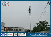 H30m RAL Painted Steel Menara Telekomunikasi Tapered Tahan Cuaca
