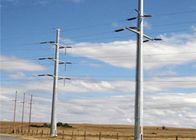 220KV Overhead Transmission Metal Steel Utility Poles 16 meter tanpa sambungan without