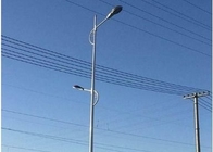 Conical Polygonal Single Arm Galvanized Road LED Light Pole Untuk Jalan Tinggi