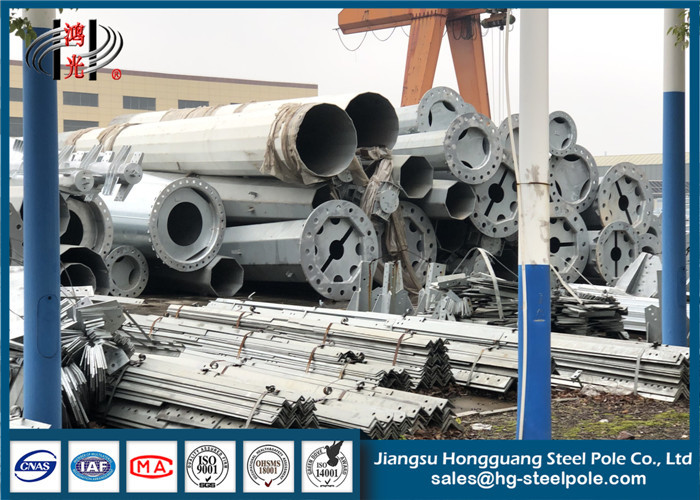 Tiang Baja Stainless Steel HDG Menggunakan Transformasi Listrik Dengan Pelat Dasar