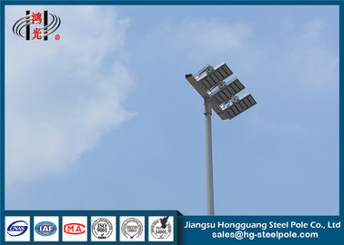 Profesional Conical LED High Mast Light Pole dengan 3 Lampu LED 20m